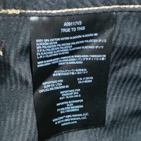 Volcom Vmonty‎ Stretch 22 Khaki Chino Shorts Mens Size 29 Flat Front Casual NEW - Picture 10 of 14